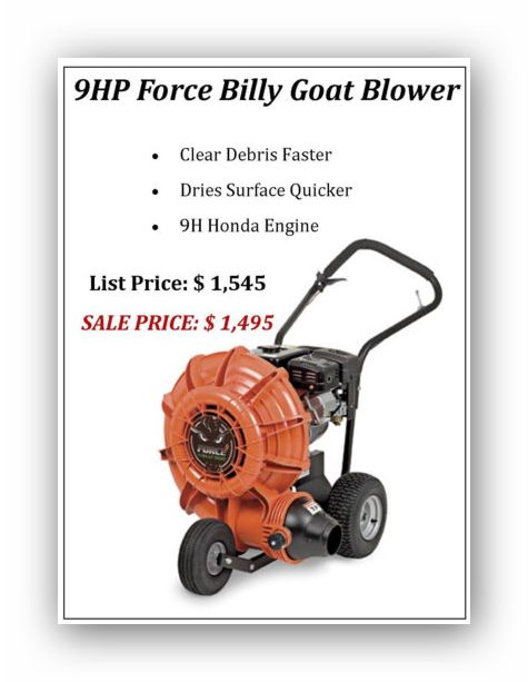 9 HP Force Billy Goat Blower